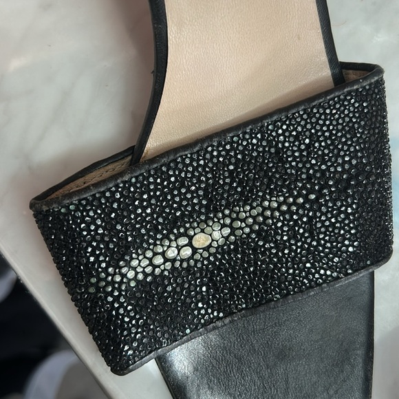 Christian Louboutin Stingray Black Embellished Sandals 37 - Picture 3 of 9